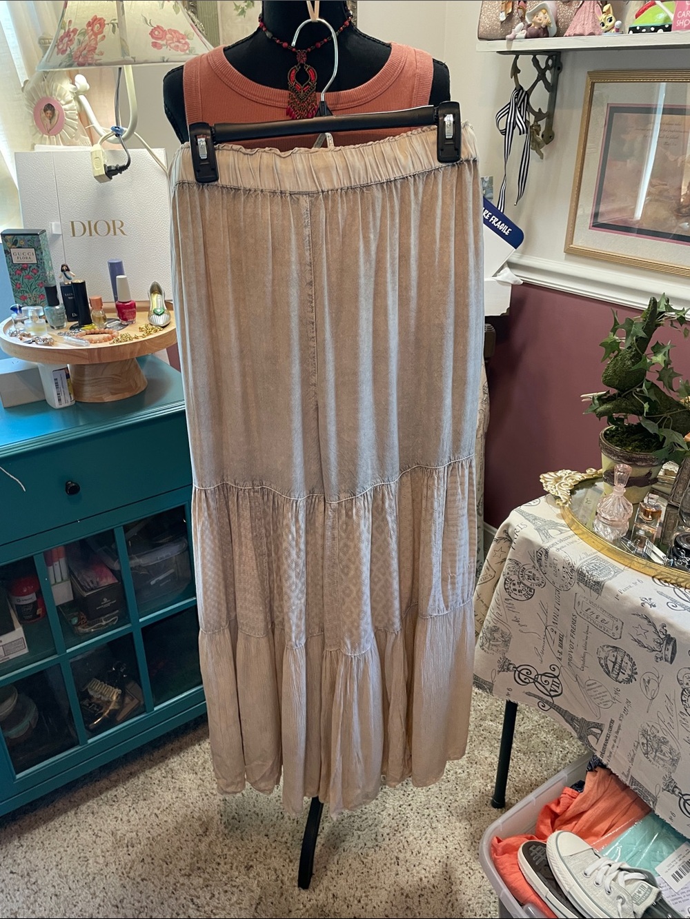 Boho Tiered Palazzo Patchwork Pants - Young Threads - Picture 10 of 13